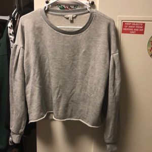 Gray cropped sweatshirt